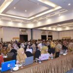 Para pejabat pengelola keuangan lingkup Pemkab Bombana tengah mengikuti bimbingan teknis penatausahaan SIPD-RI di salah satu Hotel Kota Kendari, Selasa (7/5/2024)